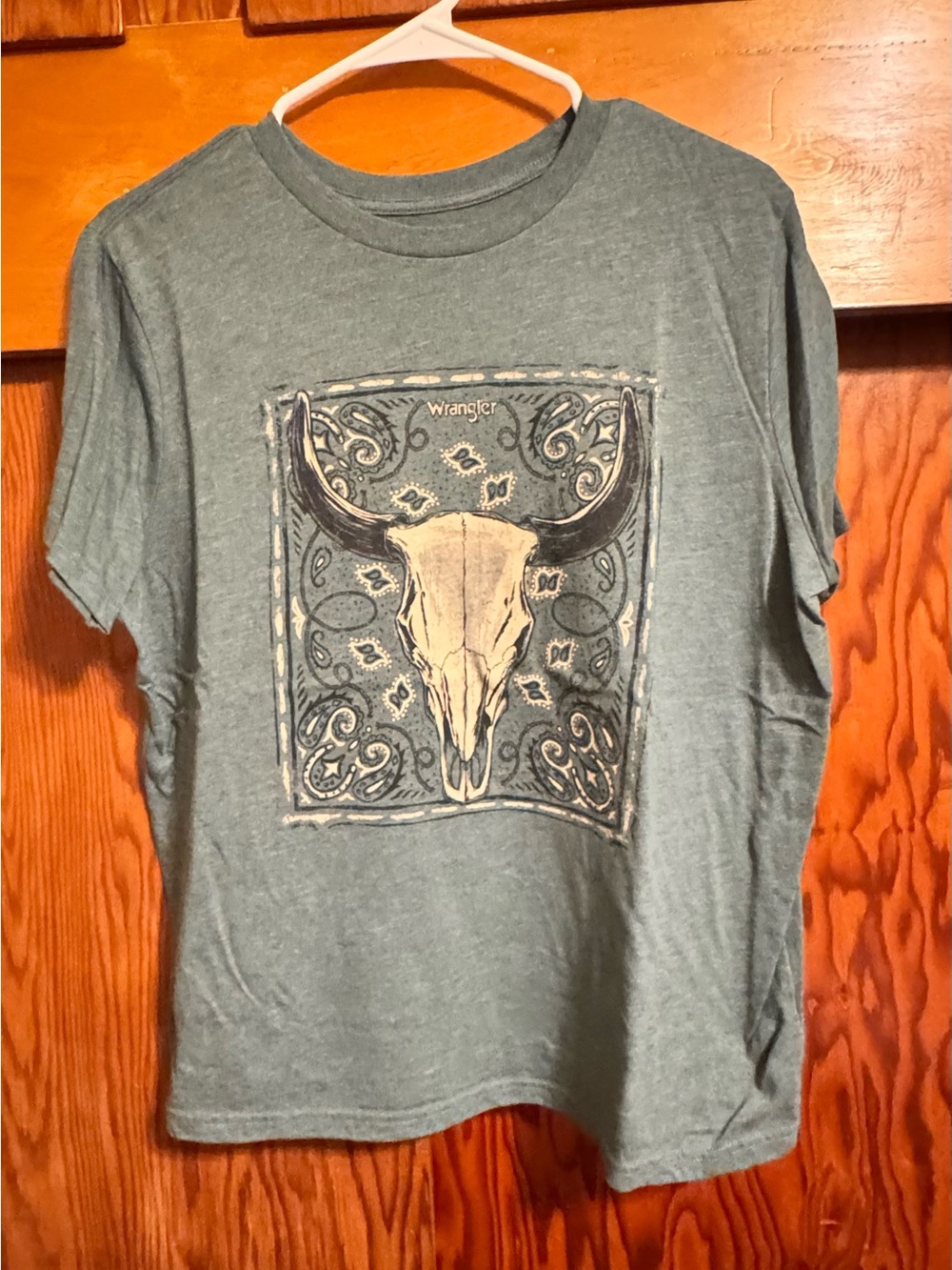 Wrangler Teal Short-Sleeve Skull Graphic Tee